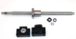 9.6 inch Travel Stroke 16mm Anit-Backlash Ballscrew set - Nut & Bearing Supports