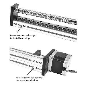9" Actuator NEMA 23 CNC Ballscrew Linear Motion Slide Rail Table - a Motor