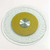 63" Tempered Glass Golden Restaurant Lazy Susan Turntable