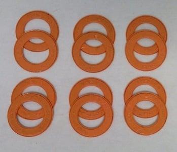 12-Pack Orange Rubber seals for 608 Bearings