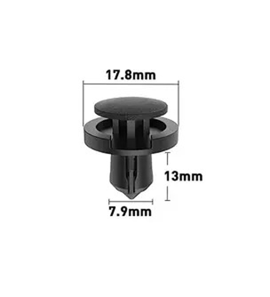 7.9mm Hole Push-in Plastic Rivet 13mm Auto Trim Fastener 7.9x13mm
