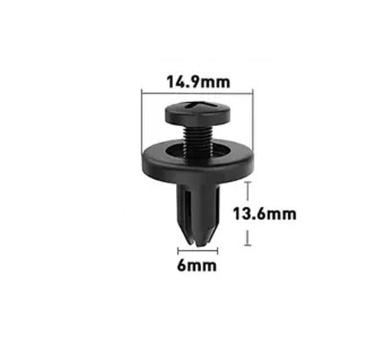 6mm Hole Push-in Plastic Rivet 13.6mm Auto Trim Fastener 6x13.6mm
