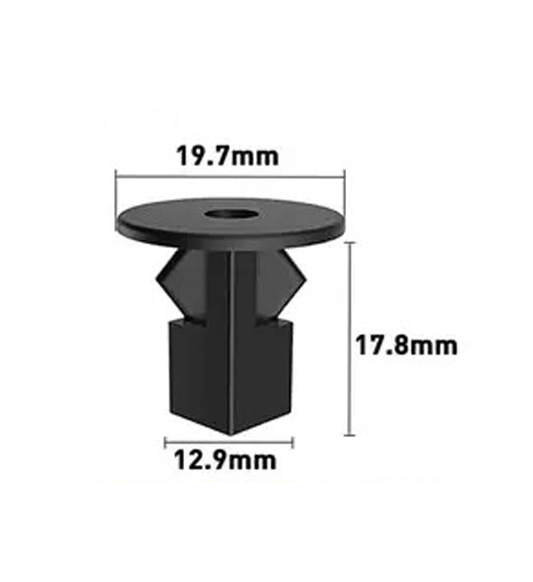 12.9mm Hole Push-in Plastic Rivet 17.8mm Auto Trim Fastener 12.9x17.8mm