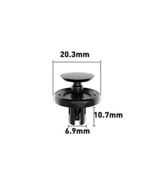 6.9mm Hole Push-in Plastic Rivet Sheet Metal Plugs 6.9x10.7mm