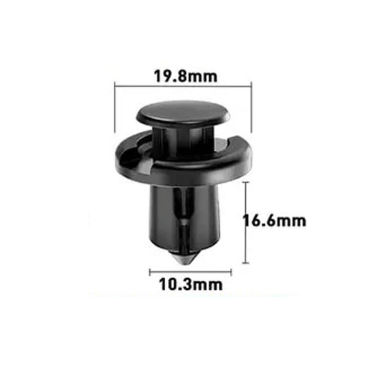 10.3mm Hole Push-in Plastic Rivet 16.6mm Auto Trim Fastener 10.3x16.6mm