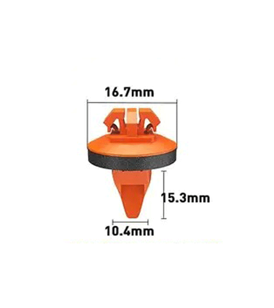 10.4x15.3mm Hole Push-in Plastic Rivet Auto Trim Fasteners Clips Nylon