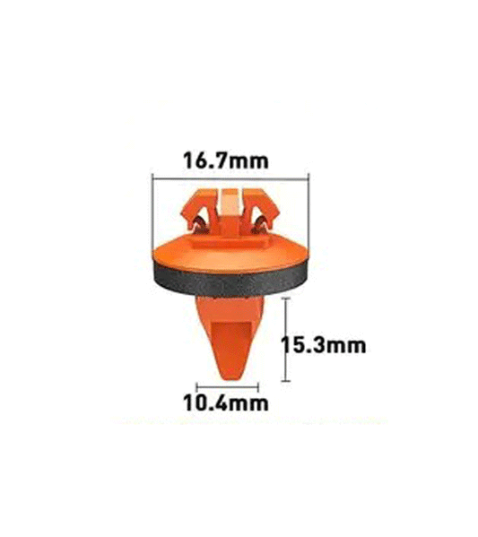 10.4x15.3mm Hole Push-in Plastic Rivet Auto Trim Fasteners Clips Nylon