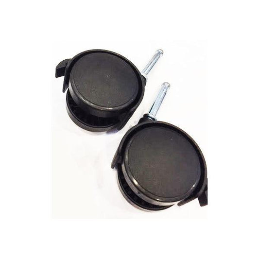 10-Pack Black Plastic Chair 2" Caster - 12.2mm Dia. Stem-