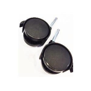 10-Pack Black Plastic Chair 2" Caster - 12.2mm Dia. Stem-