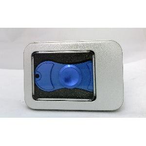Blue Aluminum Dual Fidget Hand Spinner Toy 42Q