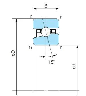 BNH016TU Nachi Angular Contact Spindle Bearing 80x125x22 ABEC 7