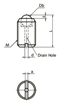 BRUSN-10-N Set Screw Type Ball Transfer Unit for Upward, Downward, & Sideward Applications
