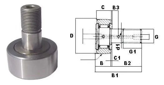 CF24 62mm Cam Follower Needle Roller Bearing