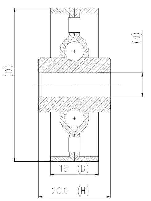 Conveyor Skate Roller Bearings 8.1x50x24 10-Pack Bearings