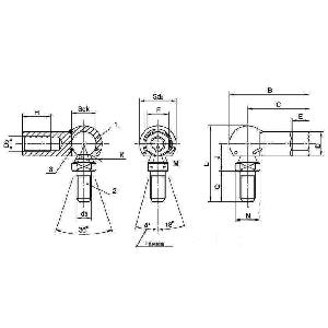 CS13 13mm L-Shape Ball Joint Rod End Bearing