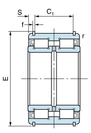 E5009NR Nachi Japan Sheave Bearing Double Row Full Complement Bearing