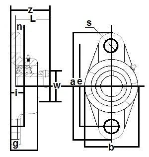 FHFTJ201D-8 Bearing Flange Standard 2 Bolt 1/2"