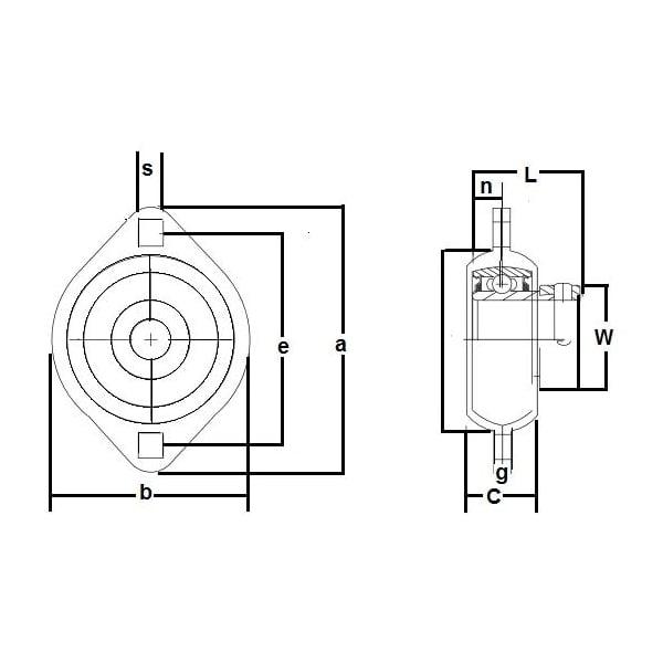 FHPFLZ205-14 Bearing Flange Pressed Steel 2 Bolt 7/8 Inch Bearing
