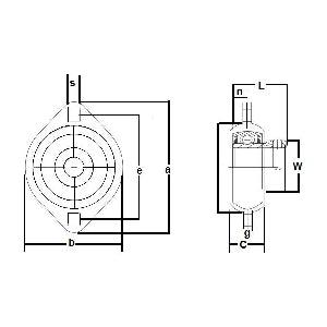 FHPFLZ205-14 Bearing Flange Pressed Steel 2 Bolt 7/8 Inch Bearing