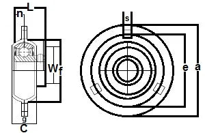 FHPFZ206-19 Flange Pressed Steel 3 Bolt 1 3/16 Inch Bearing