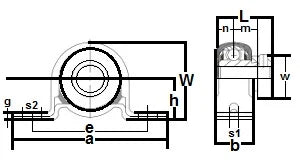 FHPRZ206-19-IL Pillow Block Cushioned Pressed 1 3/16 Inch Bearing