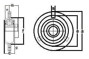 FHSPFZ206-19 Flange Pressed Steel 3 Bolt 1 3/16 Inch Bearing