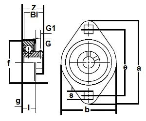 FHSR205-16-2FM Bearing Flange Pressed Steel 2 Bolt 1 Inch Bearing