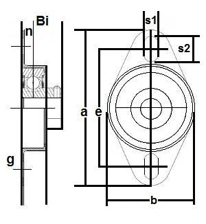 FHSR205-16-4X730 Bearing Flange Pressed Steel 2 Bolt 1 Inch Bearing