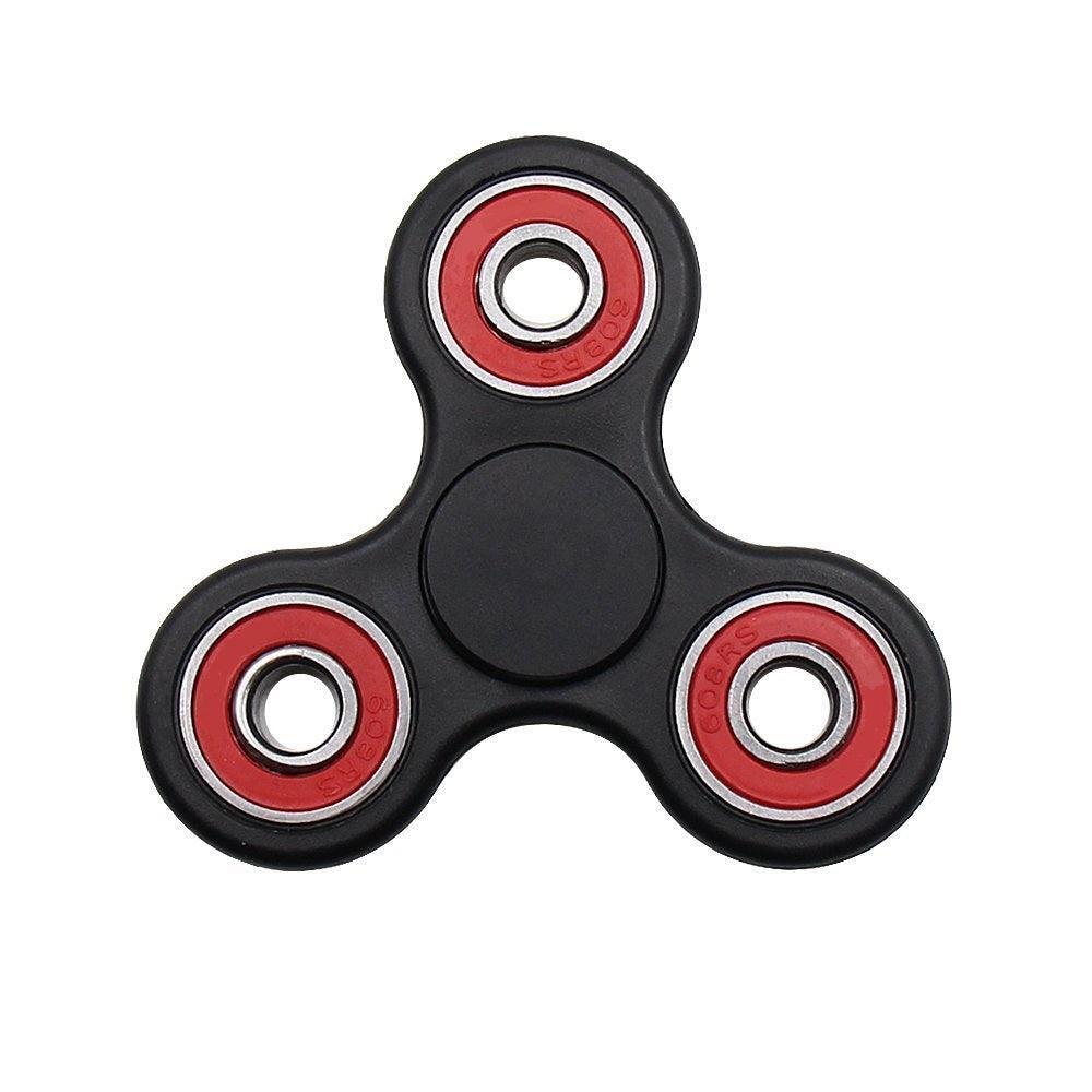 Fidget Hand Spinner Toy - Center Ceramic Bearing, 3 outer red Bearing 42Q