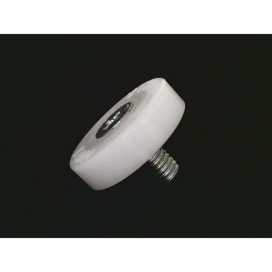 Flat Nylon Ball Bearing - 22mm White Plastic Tire for sliding doors & windows