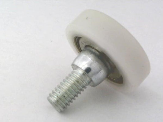 Flat Nylon Ball Bearing - 24mm White Plastic Tire for sliding doors & windows