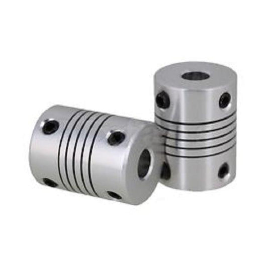 Flexible Parallel CNC Coupling D18-L25-6.35x1/4" to 8mm