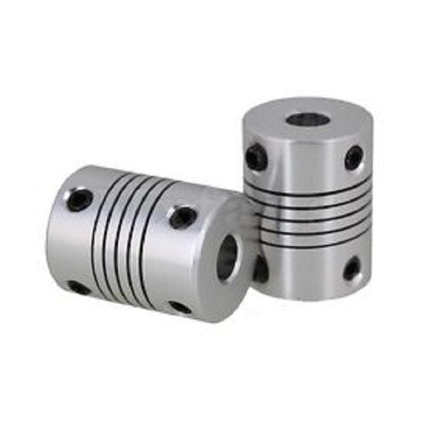 Flexible Parallel CNC Coupling D25-L30-6.35x 1/4" to 12mm