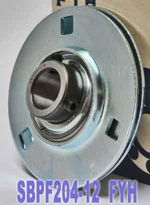 FYH SBPF204-12 3/4 Stamped round 3-Bolt Flanged Mounted Bearing