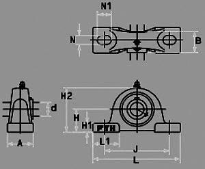 FYH UCP203 Pillow Block Bearing 17mm inner Diameter Mounted Bearing