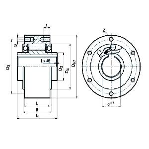 GFR12 12mm Freewheel Clutch - One-Way Roller Type - Backstop/Overrunning 12x62x42mm