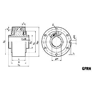 GFRN15 15mm Bore One-Way Clutch - Keyway 15x68x52mm
