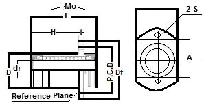 GMT20WUU NB 20mm Two Side Cut Double Wide Flange Motion Linear Bearing