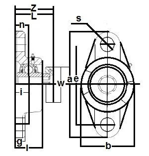 GRFT211-34 Bearing Flange Standard 2 Bolt 2 1/8 Inch GRIP-IT 360