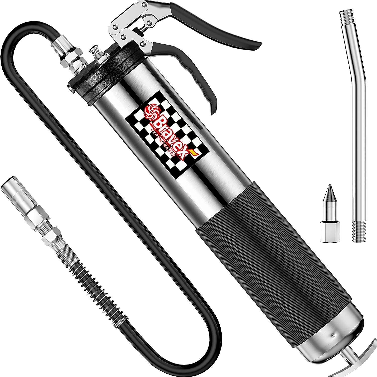 Heavy Duty Pistol Grip Grease Gun - Flex Hose