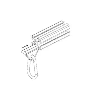 Hook Hanger Clip Clamp for 2020 Aluminum Extrusion Profile