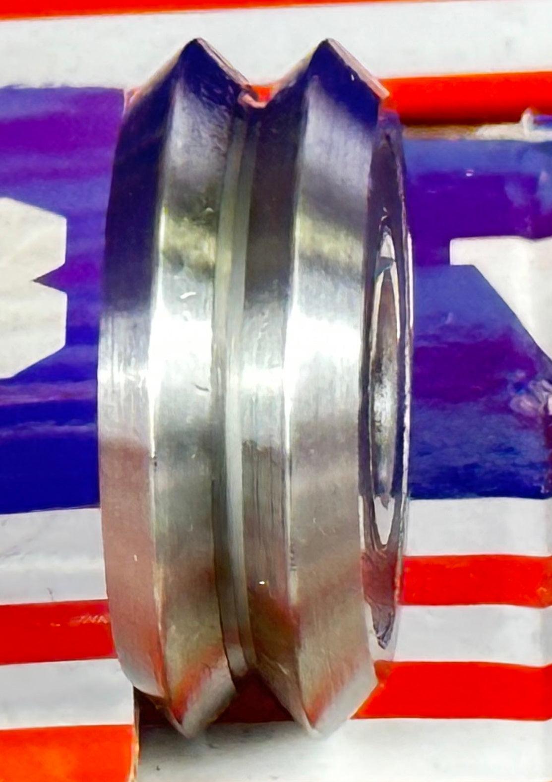 Hybrid Ceramic RM2-2RS 3/8" Si3N4 V-Groove Guide Bearing