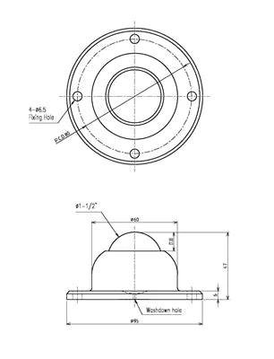 IA-38R IGUCHI Light weight Aluminum AC7A Ball Transfer