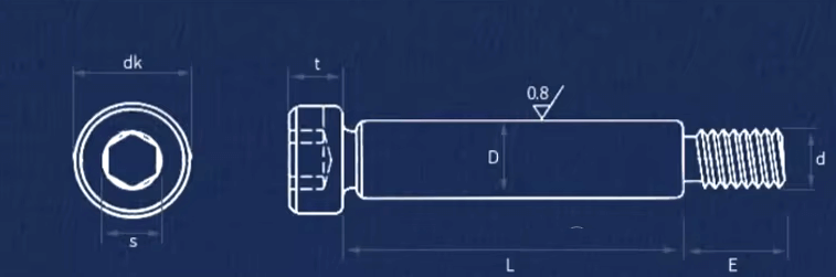 SSM4-5MM-12MM Stainless Steel 304 Hexagon Socket Knurled Head Shoulder Screw Positioned shaft Stripper Bolts
