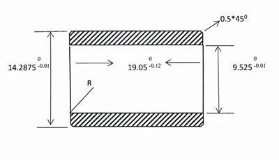 IR612 Needle Roller Bearing Inner Ring 3/8" x 9/16" x 3/4"