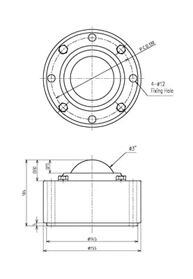 IS-76 Ball Transfer Unit IS Type (Steel Body) IGUCHI made in Japan