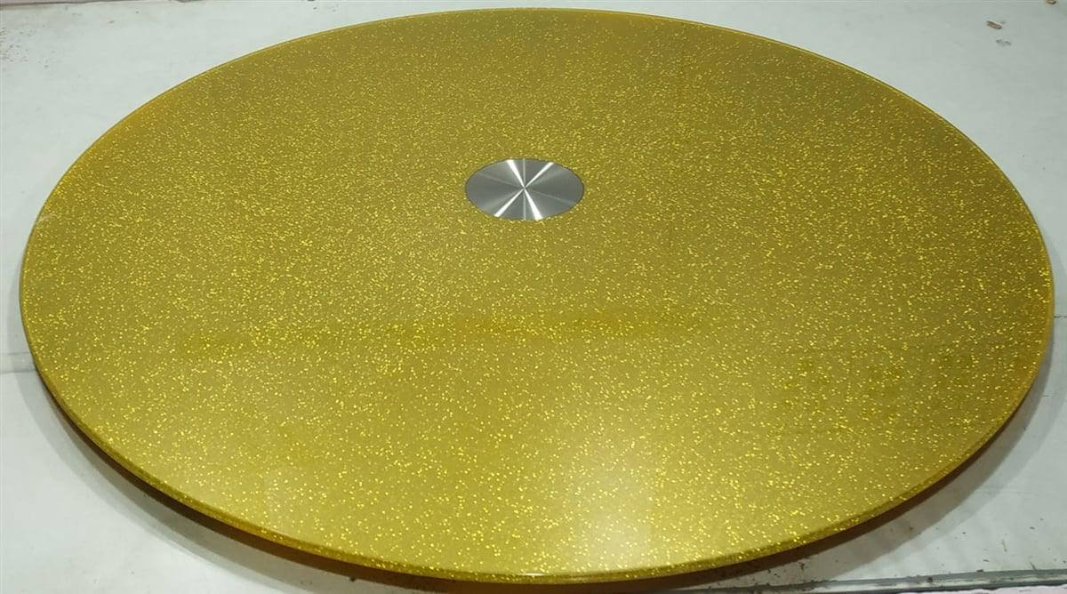 Round Table Glass Lazy Susan Turntable for 8-10 persons Table