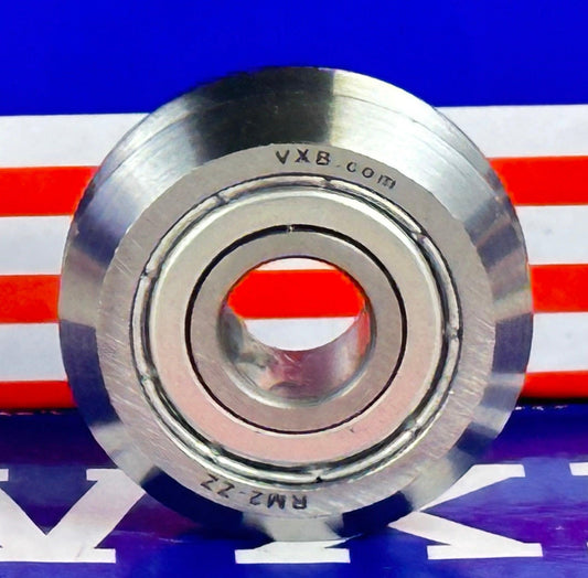 16-Pack RM2ZZ 3/8" V-Groove Guide Ball Bearings - Shielded