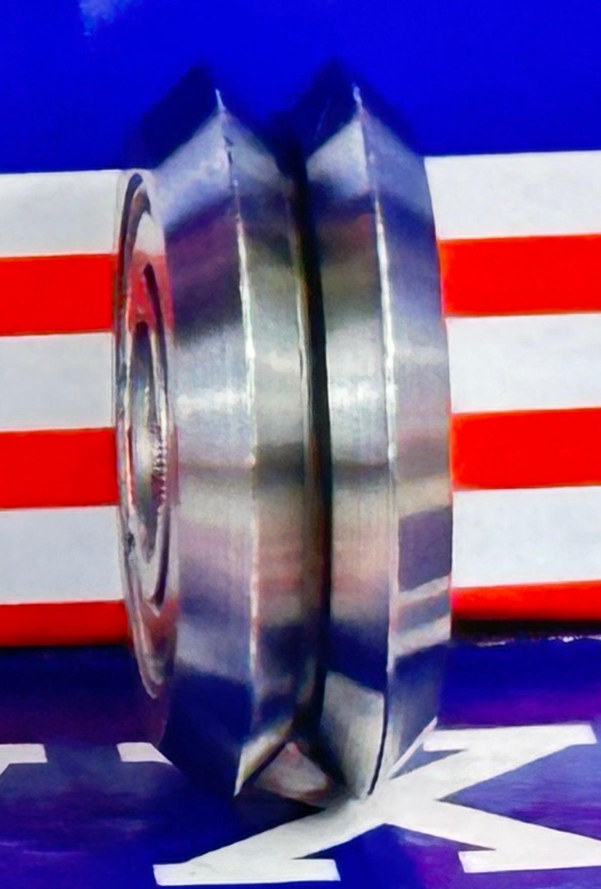 16-Pack RM2ZZ 3/8" V-Groove Guide Ball Bearings - Shielded
