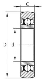 LR606NPPU Track Roller Bearing 6x19x6mm - Sealed Cam Follower